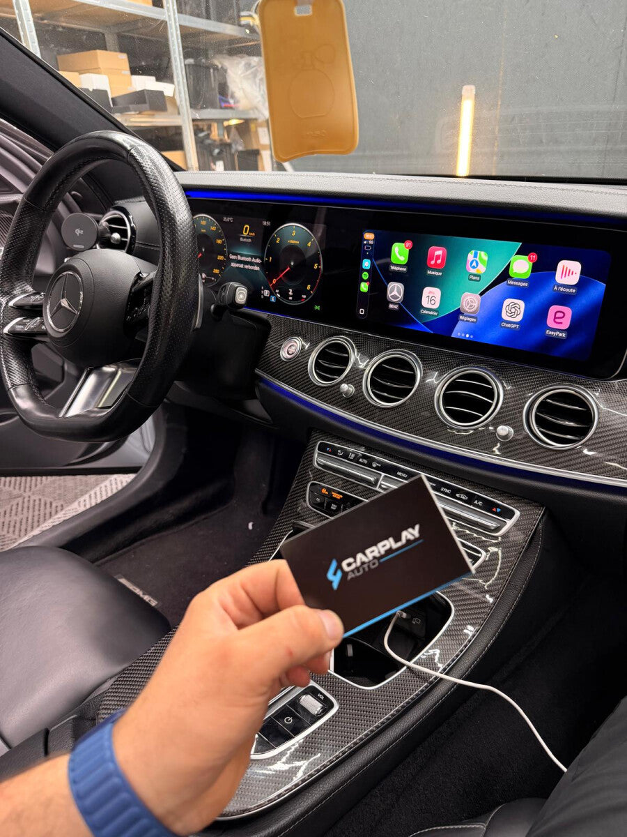 Kit CarPlay et Android Auto sans fil sur écran d'origine Mercedes Classe E W213 MBUX