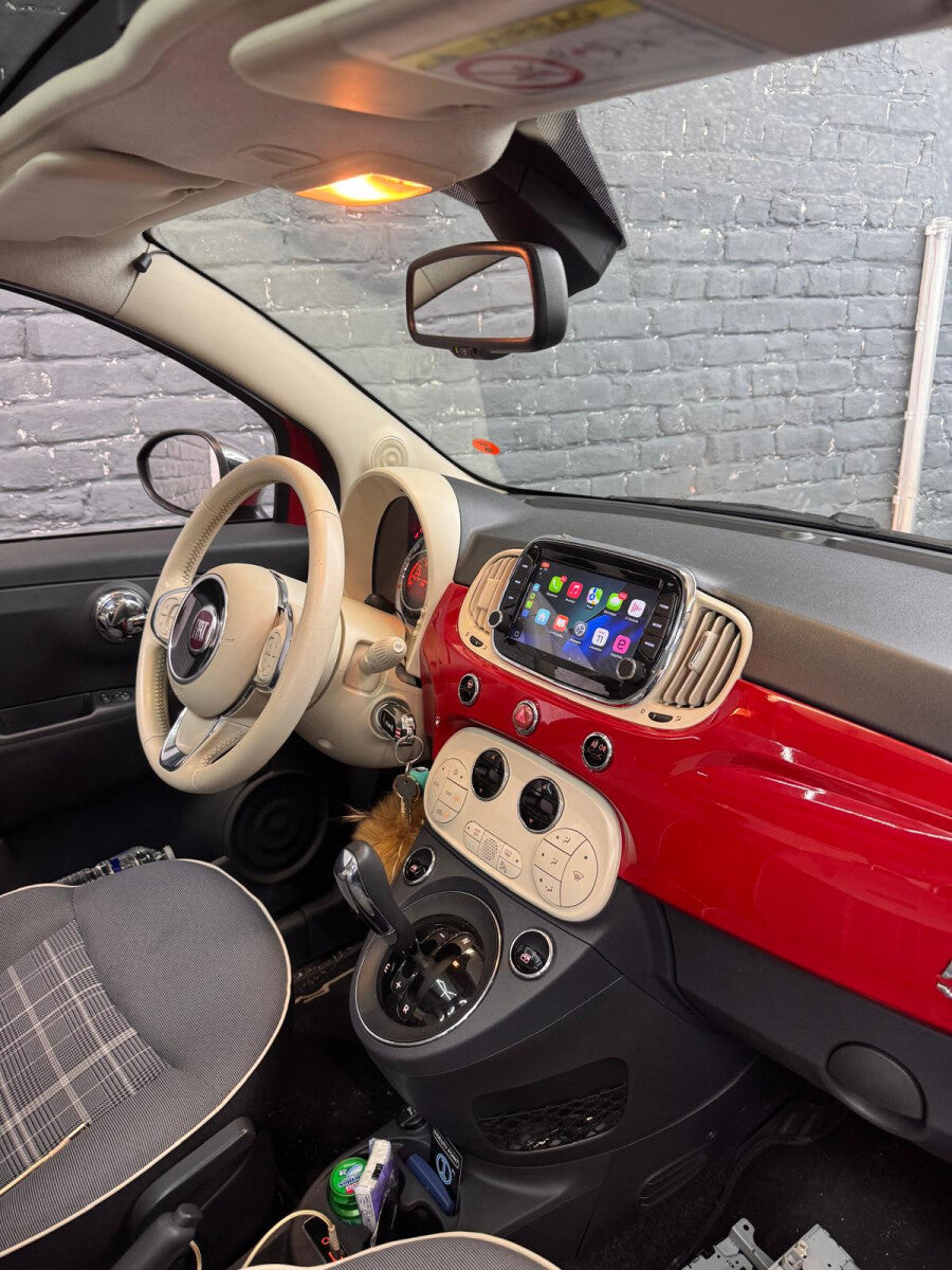 Écran CarPlay et Android Auto sans fil pour Fiat 500 (2016–2019) – vue 3