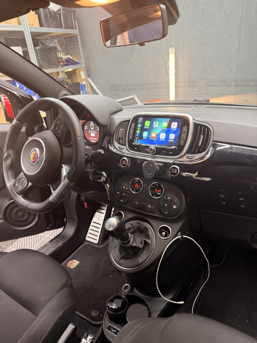 Écran CarPlay et Android Auto sans fil pour Fiat 500 (2016–2019)