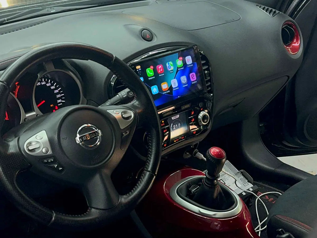 Écran CarPlay & Android Auto — Nissan Juke, installation à Bruxelles